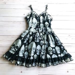 SKULL PRINT DRESS